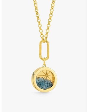 Rachel Jackson Statement North Star Amulet 22Ct-Plated Sterling- London Topaz Necklace - Metallic