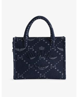 Zadig & Voltaire Angel Branded Denim Tote Bag - Blue