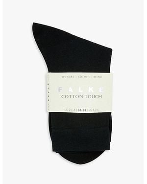 FALKE Cotton Touch Cotton-Blend Socks - Black