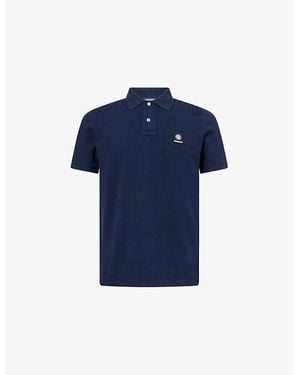 Sandbanks Badge Logo Regular-Fit Cotton-Piqué Polo Shirt - Blue