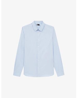The Kooples Slim-Fit Cotton-Blend Shirt - Blue