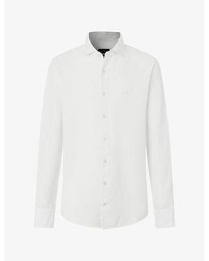 Hackett Textured Tailored-Fit Cotton Shirt - White