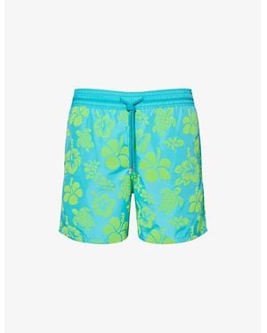 Vilebrequin Mahina Graphic-Print Swim Shorts - Blue
