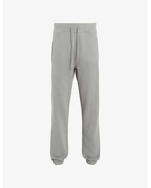 AllSaints Raven Logo-Embroidered Cuffed Cotton-Jersey Jogging Bottoms - Grey