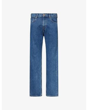 7 For All Mankind Modern Straight-Leg Cotton Denim Jeans - Blue