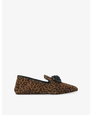 Kurt Geiger Chelsea Suede Flats - Brown