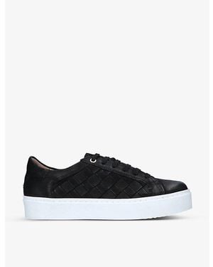 Carvela Kurt Geiger Lumos Contrast-Panel Leather Trainers - Black