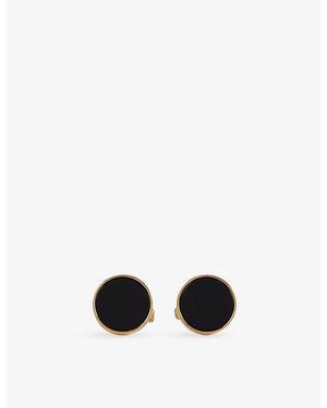 Reiss Ardley Onyx Metal Cufflinks - Black