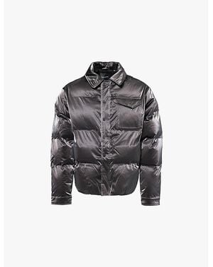 Daily Paper Wole Patch-Pocket Woven Puffer Jacket - Black