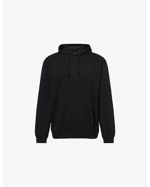 Condition Relaxed-Fit Brand-Print Stretch-Cotton Hoodie - Black
