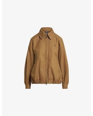 Polo Ralph Lauren Logo-Embroidered Relaxed-Fit Cotton Jacket - Brown