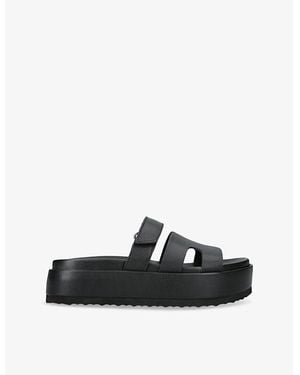 Steve Madden Big Missile Leather Sandals - Black