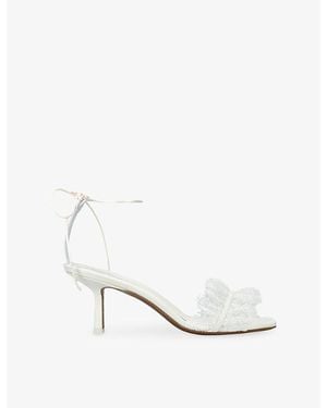Neous Belel Lace Heeled Sandals - White