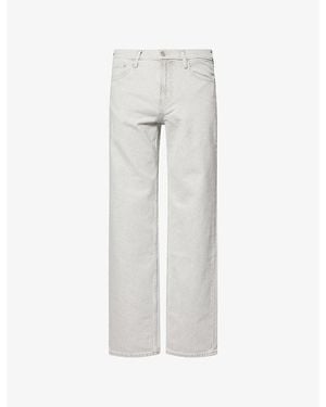 PAIGE Doheny Straight-Leg Denim Jeans - Grey