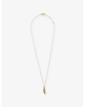 Kismet by Milka Raven Feather Midi 0.04Ct Diamond Pendant Necklace - White