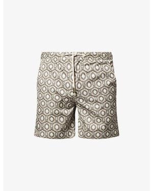 Orlebar Brown Bulldog Passetto Printed Swim Shorts - Grey