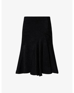 Dries Van Noten Sibel Jacquard Cotton-Blend Midi Skirt - Black