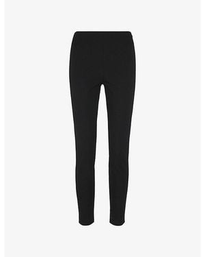 Whistles Skinny-Leg High-Rise Stretch-Cotton Trousers - Black