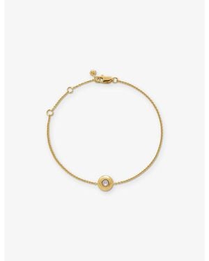 Monica Vinader June Birthstone 18Ct Vermeil-Plated Sterling And Moonstone Bracelet - Metallic