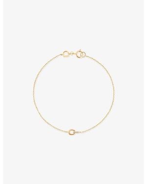 Astrid & Miyu Hardware 14Ct- And Lab-Grown Pavé Diamond Bracelet - White