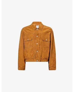 Visvim 101X Patch-Pocket Suede Jacket - Brown