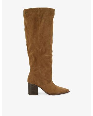 Carvela Kurt Geiger Reina Heeled Suede Knee-High Boots - Brown