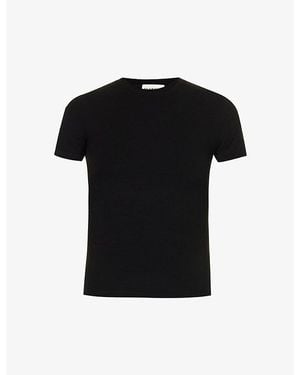 ADANOLA Short-Sleeve Longline Jersey Top - Black