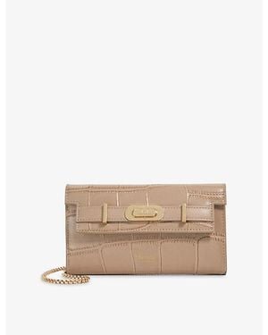 Dune Showmance Leather Cross-Body Bag - Natural