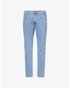 Replay Ariick Straight-Leg Stretch-Denim Blend Jeans - Blue