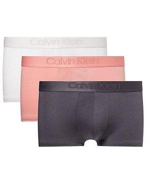 Calvin Klein Low-Rise Logo-Waistband Stretch-Jersey Trunks - Pink