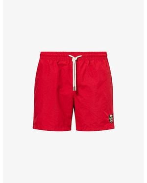 ARRELS Barcelona Small-Cat Embroidered Swim Shorts