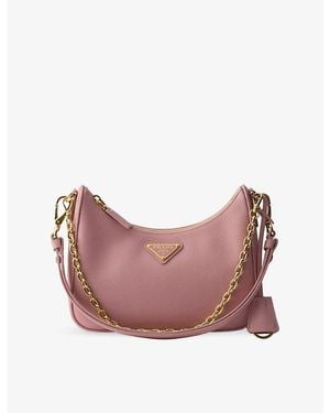Prada Re-Edition Mini Leather Shoulder Bag - Pink