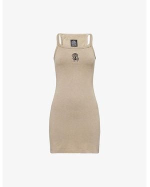 Heresy Storyteller Square-Neck Cotton-Jersey Mini Dress - Natural