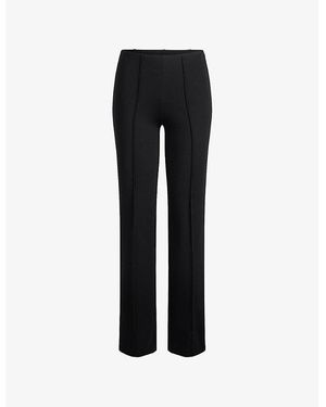 Skims Essentials Pintuck Straight-Leg Stretch-Woven Trousers - Black