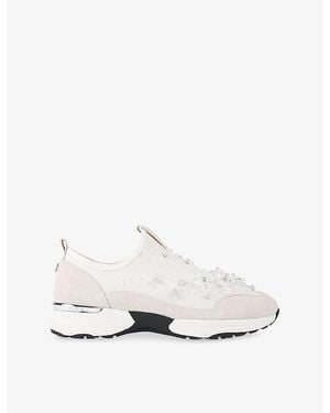 Carvela Kurt Geiger Tempo Jewel Slip-On Woven Sneakers - White