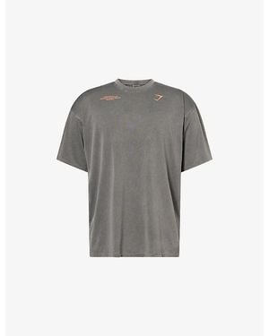GYMSHARK Conditioning Club Logo-Print Jersey T-Shirt - Grey