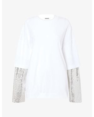 DARKPARK Troy Double-Sleeve Cotton-Jersey T-Shirt - White