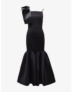 Phase Eight Kiera Bow-Embellished Woven Maxi Dress - Black
