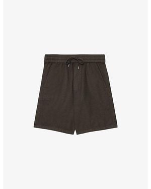 AllSaints Hanbury Cotton And Linen Shorts - Brown