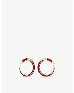Shaun Leane Sabre Solis 18Ct-Plated Vermeil Sterling- And Enamel Hoop Earrings - Multicolour