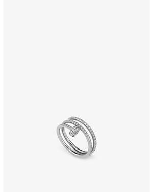 Cartier Juste Un Clou 18Ct- Diamond-Paved Double Ring - White