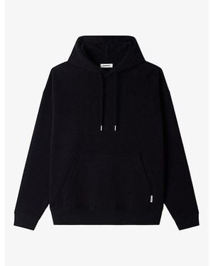 Sandro Oversized Logo-Tag Cotton Hoody - Blue