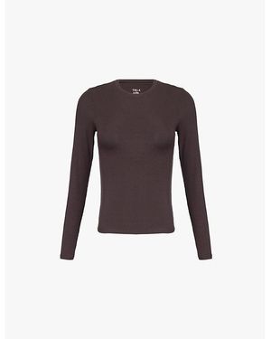 WE Are Tala 365 Sculpt Long-Sleeve Stretch-Jersey T-Shirt - Purple