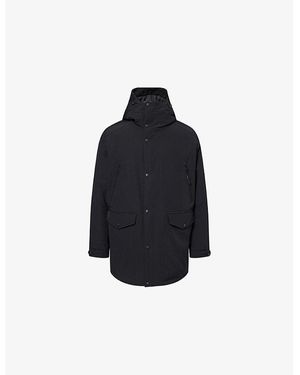 Moncler Livradois Logo-Patch Down Parka Jacket - Blue