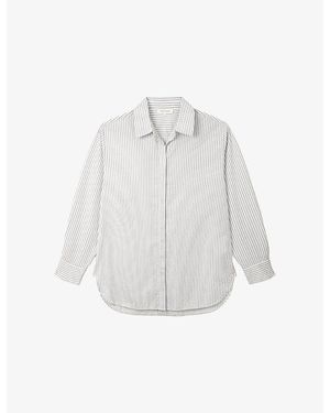 The White Company Striped Oversized-Fit Cotton Shirt - White