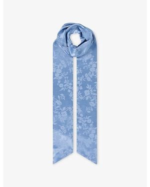 OMNES Scarlett Jacquard Woven Scarf - Blue