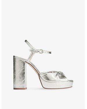 LK Bennett Rosa Leather Platform Sandals - White