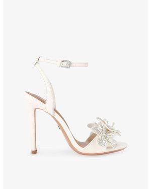 KG by Kurt Geiger Saskia Faux-Leather Heeled Sandals - White