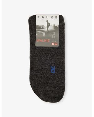 FALKE Walkie Ergo Stretch Wool-Blend Socks - Black