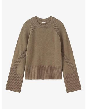 JOSEPH Maple Round-Neck Cashmere Sweater - Brown